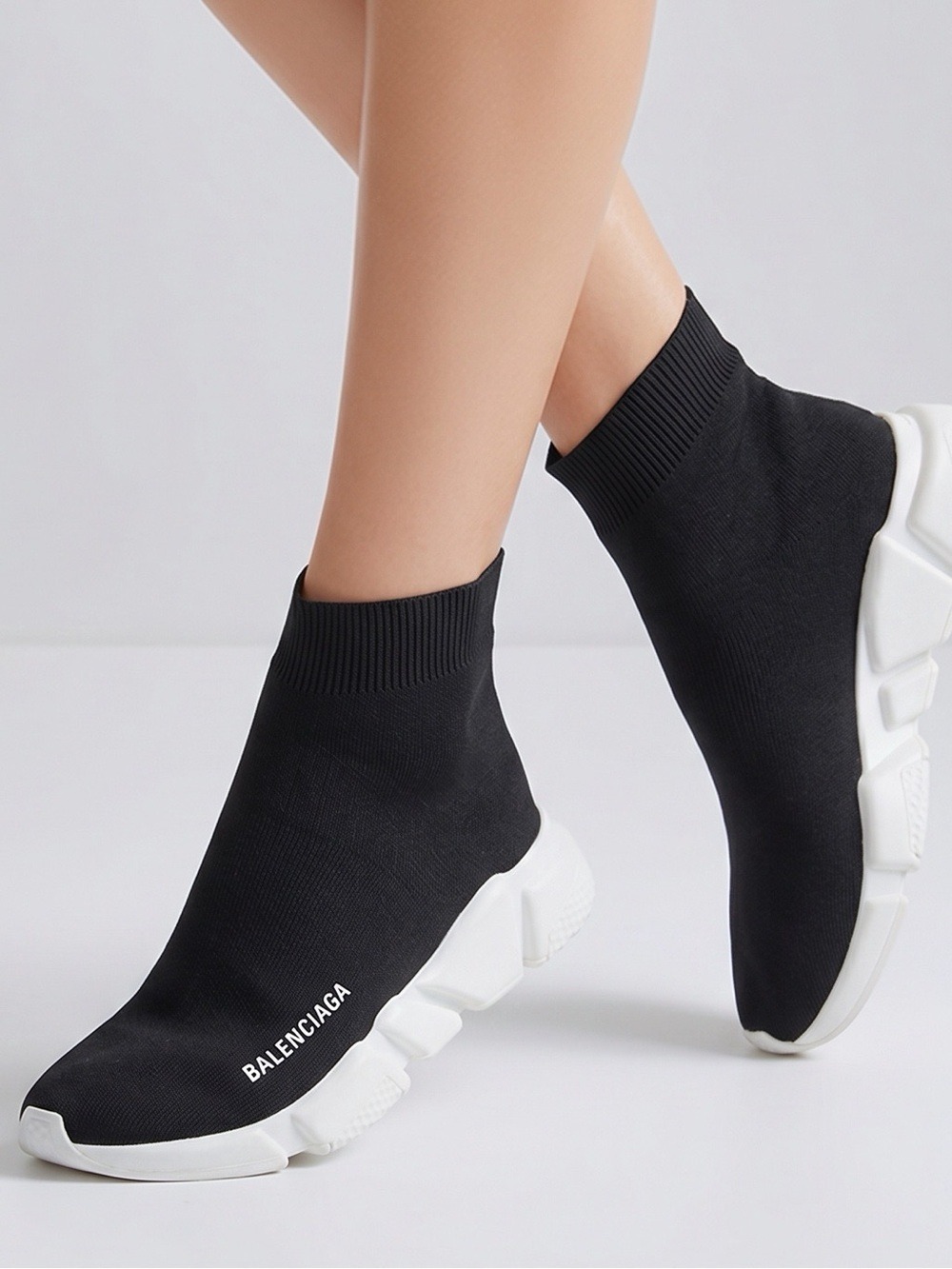 Balenciaga Black and White Sneakers